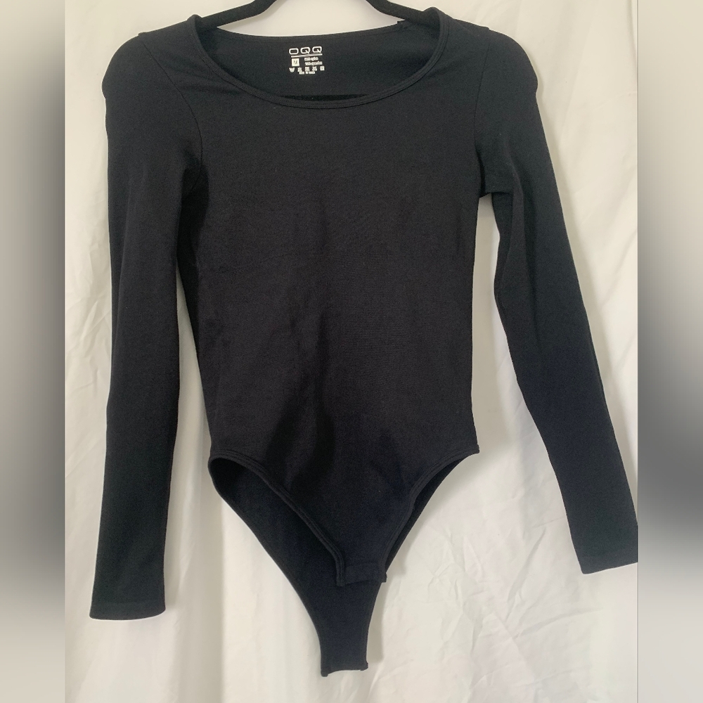 Elegant Black Long Sleeve Bodysuit
